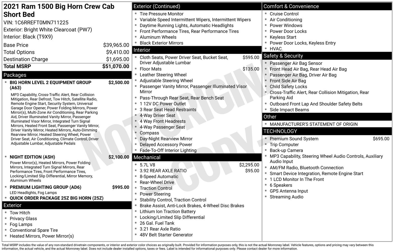 Used 2021 RAM 1500 Big Horn RWD image 49