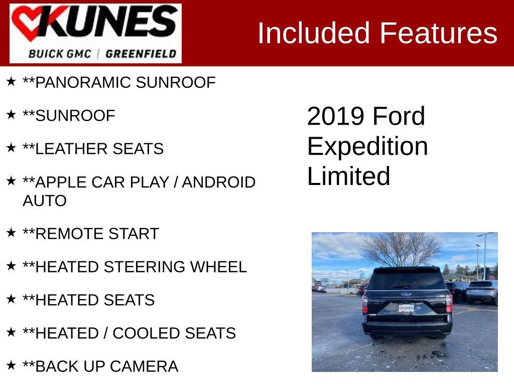 Used 2019 Ford Expedition Limited w/ Equipment Group 303A image 2