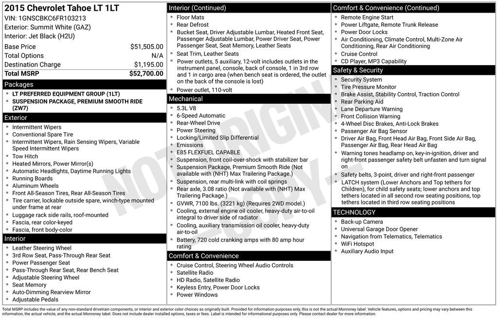 Used 2015 Chevrolet Tahoe LT image 2