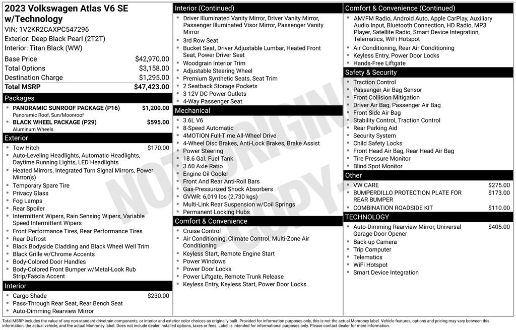Certified 2023 Volkswagen Atlas SE w/ Panoramic Sunroof Package image 7