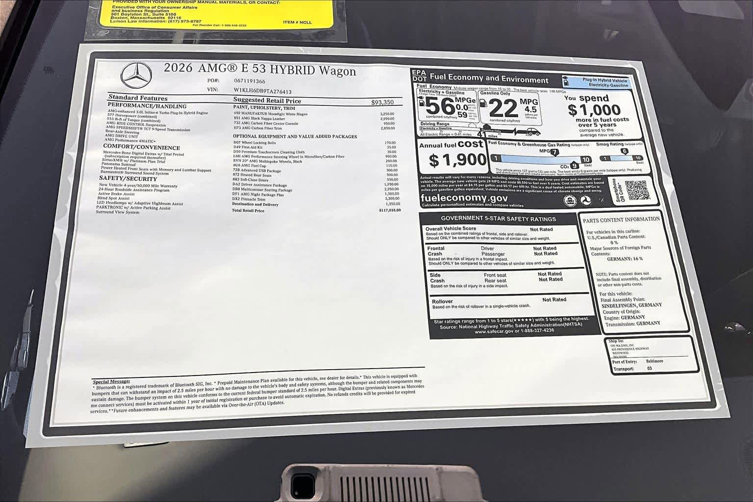 New 2026 Mercedes-Benz E 53 AMG 4MATIC Sedan image 18