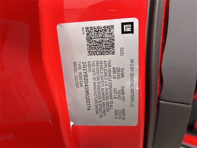 Certified 2021 Chevrolet Corvette Stingray Preferred Cpe w/ Z51 Performance Package image 31