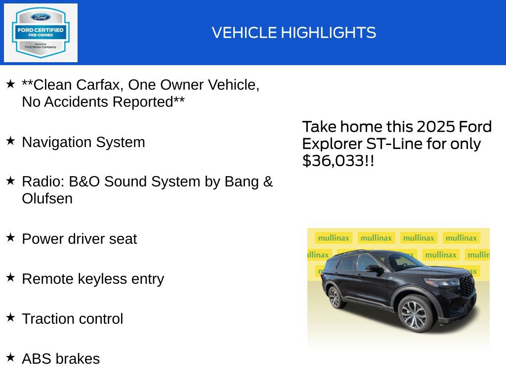 Certified 2025 Ford Explorer ST-Line AWD/4WD image 18