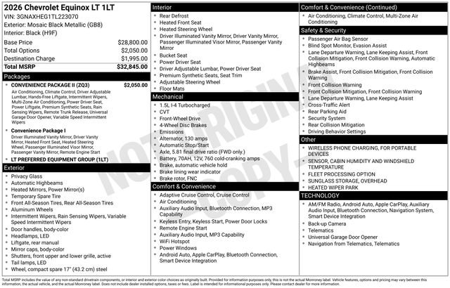 Certified 2026 Chevrolet Equinox LT w/ Convenience Package II FWD image 5