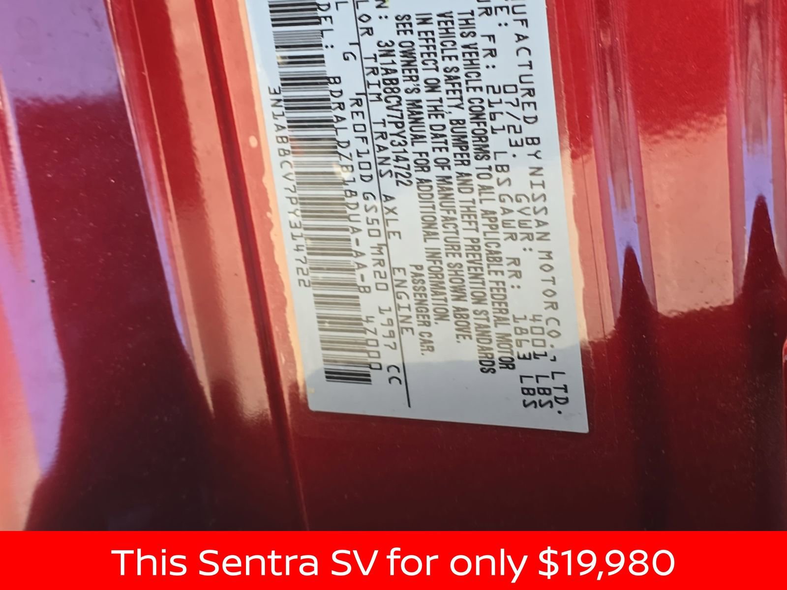 Used 2023 Nissan Sentra SV FWD image 37