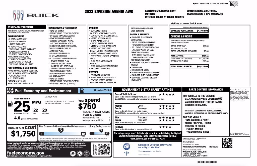 Used 2023 Buick Envision Avenir AWD/4WD image 7