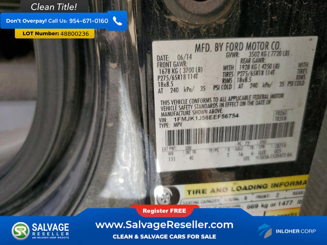 Used 2014 Ford Expedition EL XLT w/ Equipment Group 202A image 17