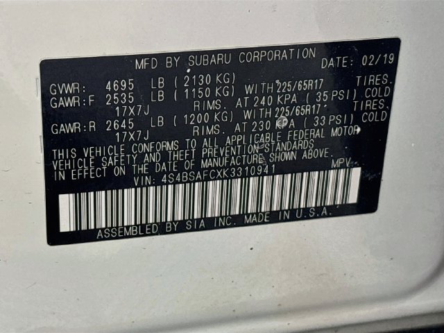 Used 2019 Subaru Outback 2.5i Premium AWD/4WD image 30