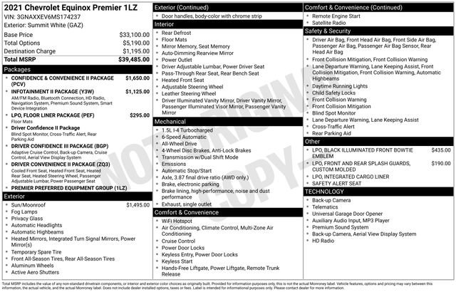 Used 2021 Chevrolet Equinox Premier AWD/4WD image 15