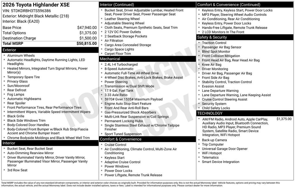 Used 2026 Toyota Highlander XSE image 33