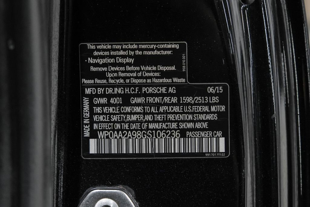 Used 2016 Porsche 911 Carrera Black Edition RWD image 60