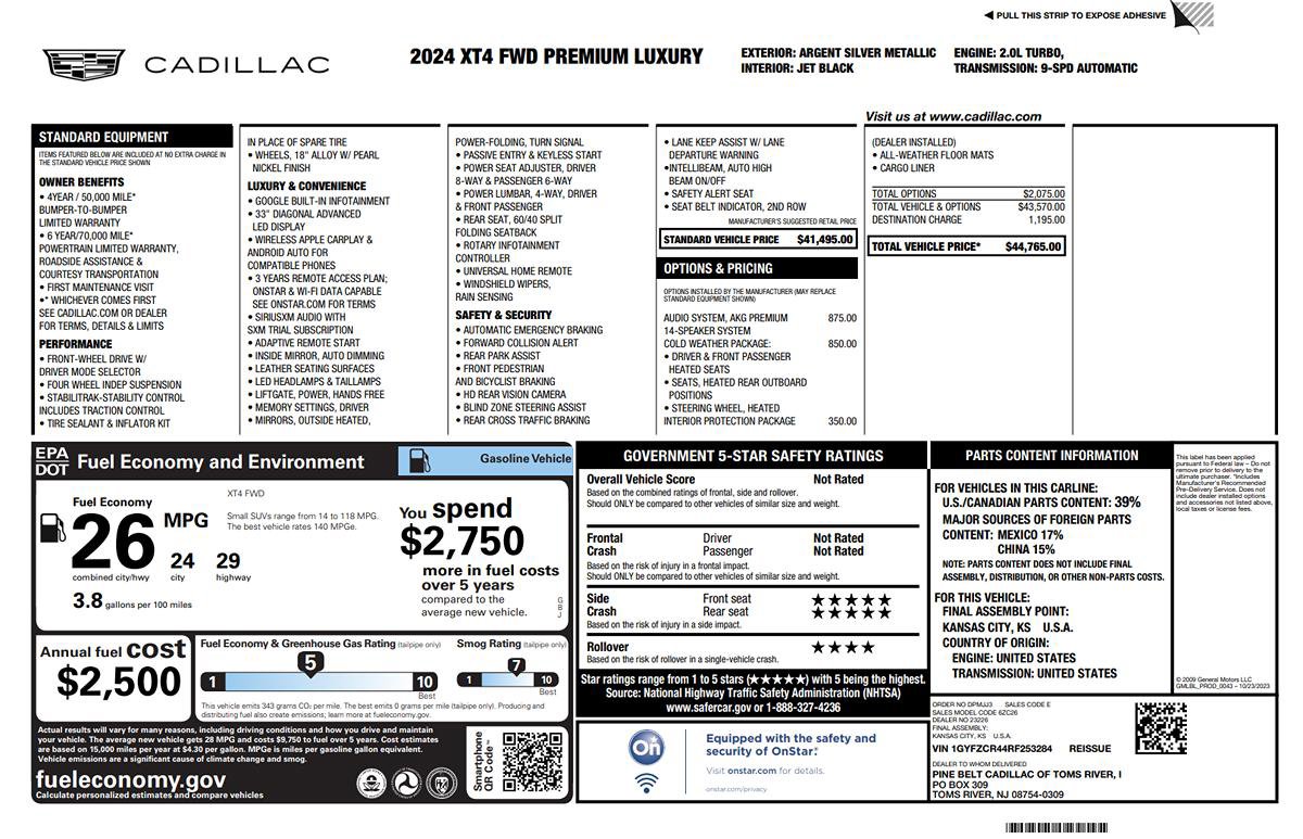 Used 2024 Cadillac XT4 Premium Luxury w/ Cold Weather Package image 8