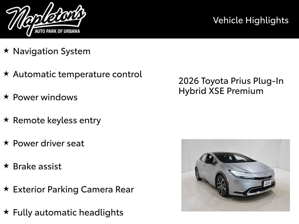 New 2026 Toyota Prius XSE Premium w/ Limited Premium Package image 15