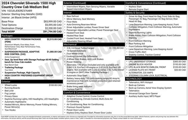 Used 2024 Chevrolet Silverado 1500 High Country w/ High Country Premium Package image 20
