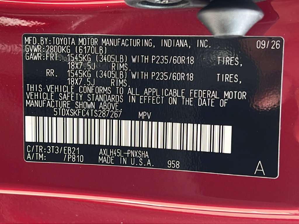 New 2026 Toyota Sienna XSE AWD/4WD image 24