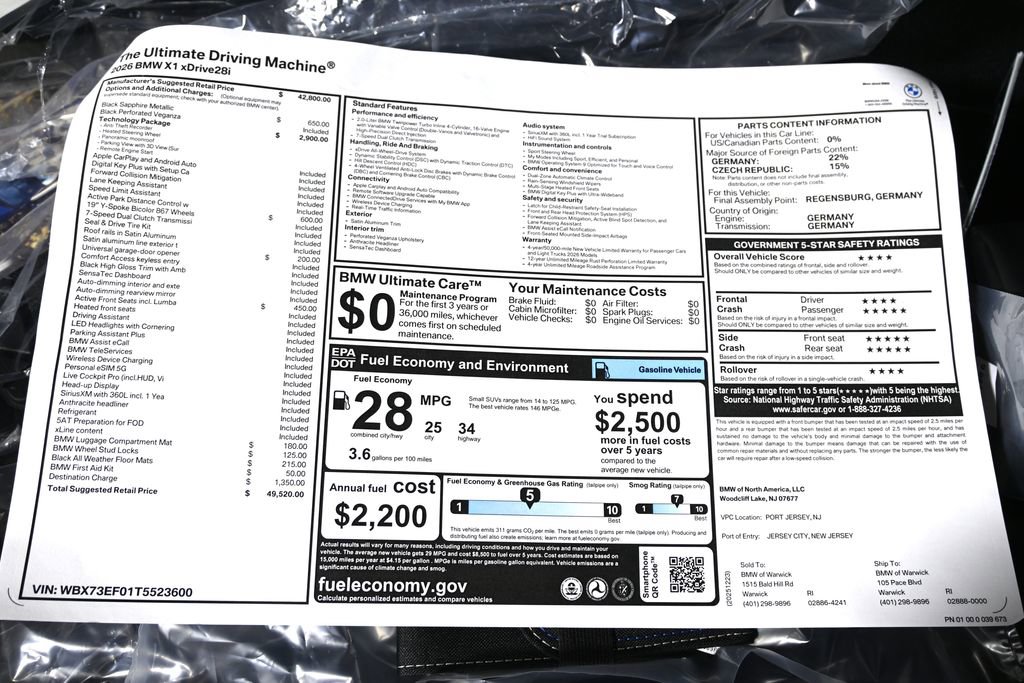 Used 2026 BMW X1 xDrive28i w/ Technology Package image 36