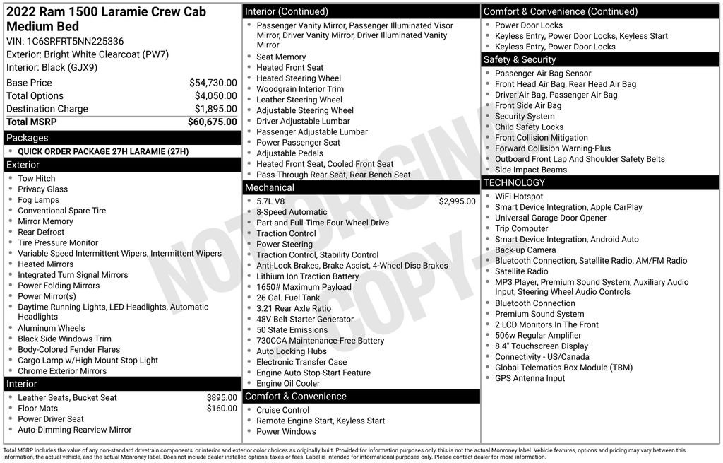 Used 2022 RAM 1500 Laramie AWD/4WD image 26
