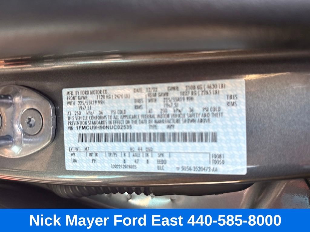 Used 2022 Ford Escape SEL w/ SEL Stealth AWD Package image 31