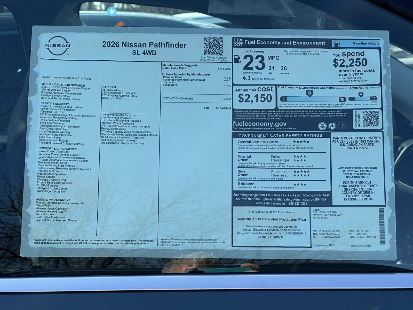 New 2026 Nissan Pathfinder SL AWD/4WD image 17