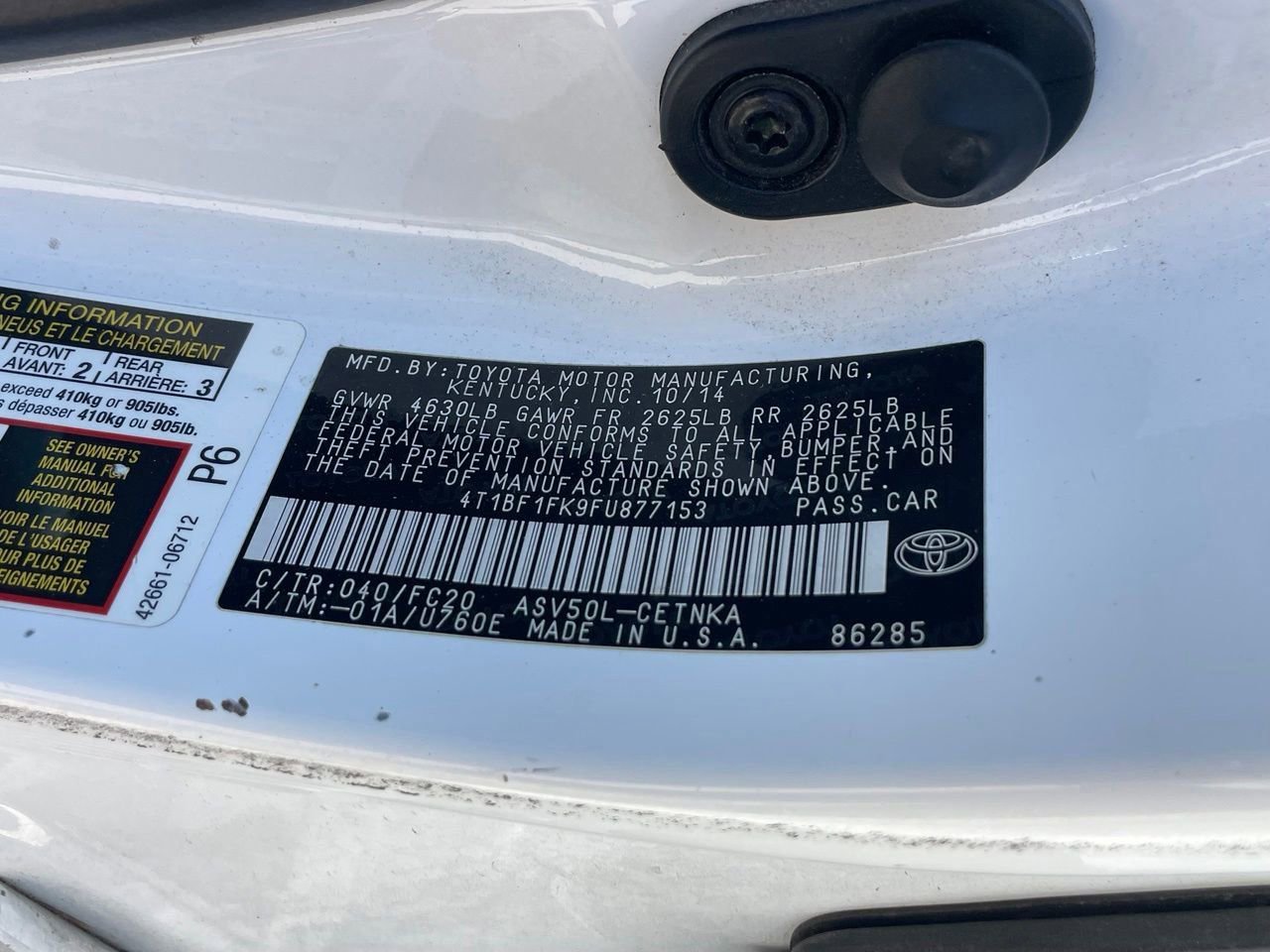 Used 2015 Toyota Camry LE FWD image 13