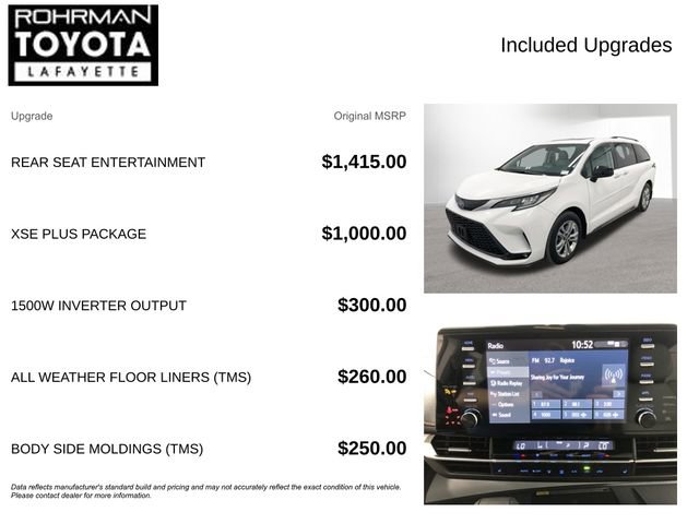 Used 2023 Toyota Sienna XSE w/ XSE Plus Package AWD/4WD image 4