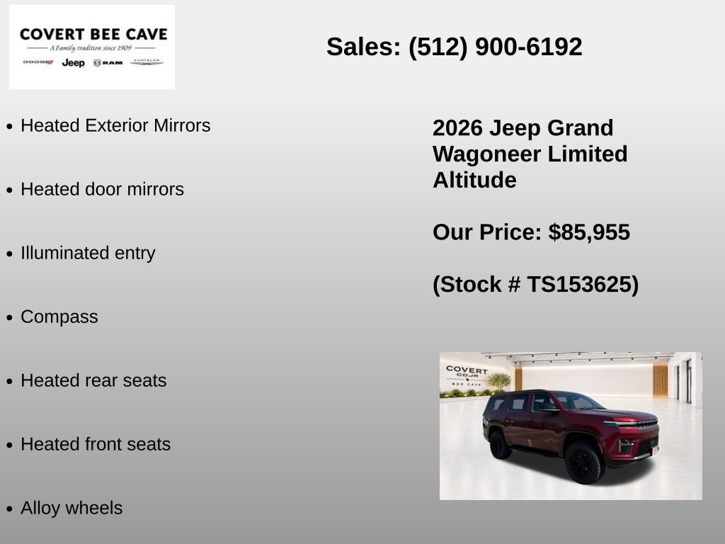 New 2026 Jeep Grand Wagoneer Limited AWD/4WD image 13