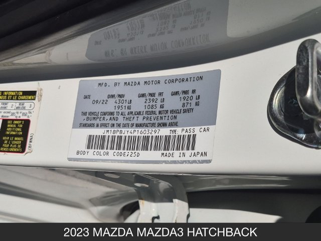 Used 2023 MAZDA MAZDA3 AWD 2.5 Turbo Hatchback image 25