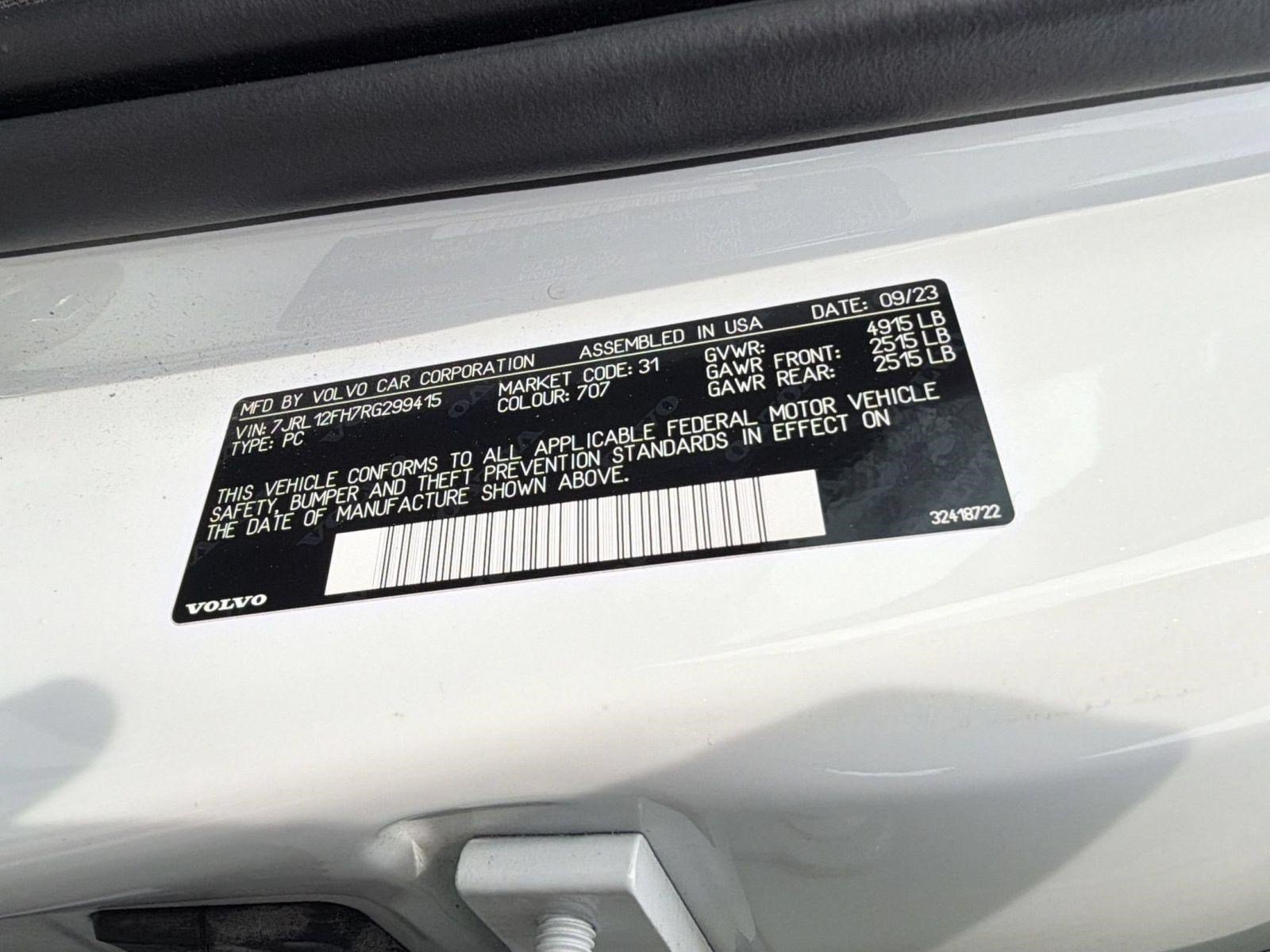 Certified 2024 Volvo S60 B5 Plus w/ Climate Package FWD image 25