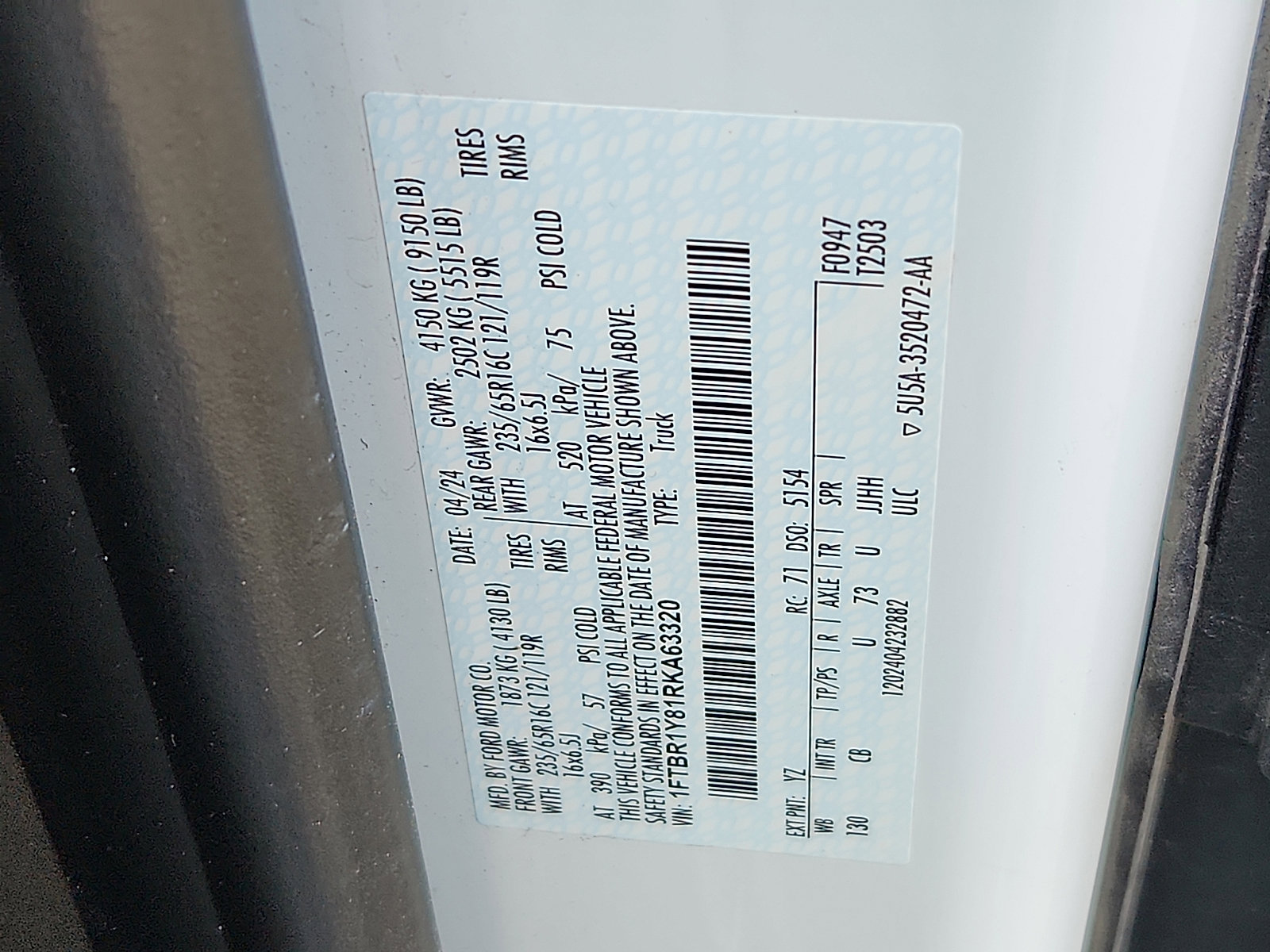 Used 2024 Ford Transit 250 Low Roof w/ Exterior Upgrade Package RWD image 24