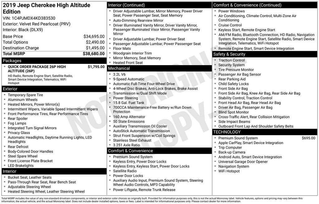 Used 2019 Jeep Cherokee High Altitude image 2