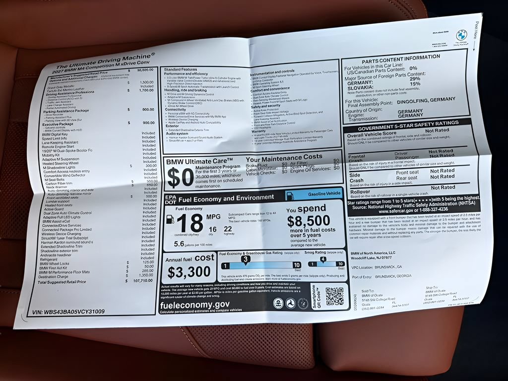 New 2027 BMW M4 xDrive Competition AWD/4WD image 24
