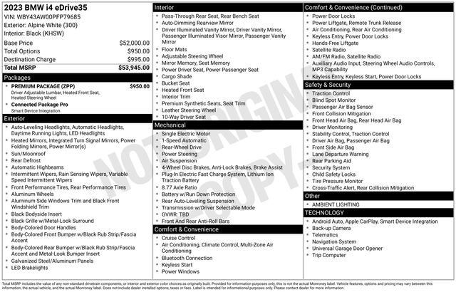 Used 2023 BMW i4 eDrive35 w/ Premium Package image 11