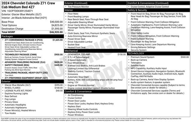 Used 2024 Chevrolet Colorado Z71 w/ Z71 Convenience Package 2 AWD/4WD image 29