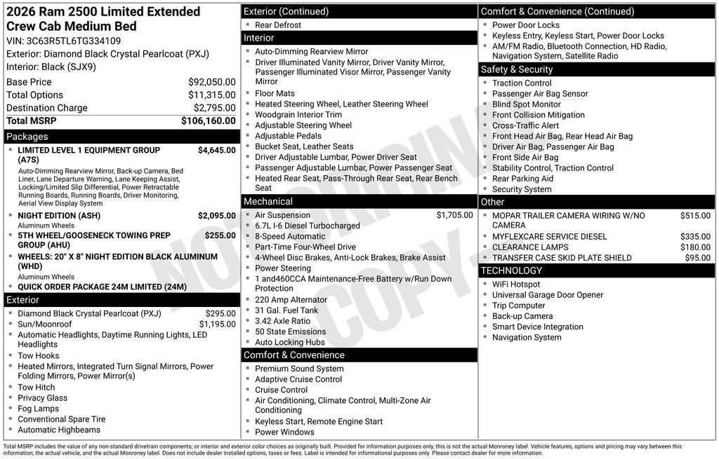 New 2026 RAM 2500 Limited AWD/4WD image 5