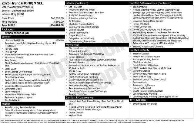 New 2026 Hyundai Ioniq 9 SEL w/ Tow & Go Package image 4