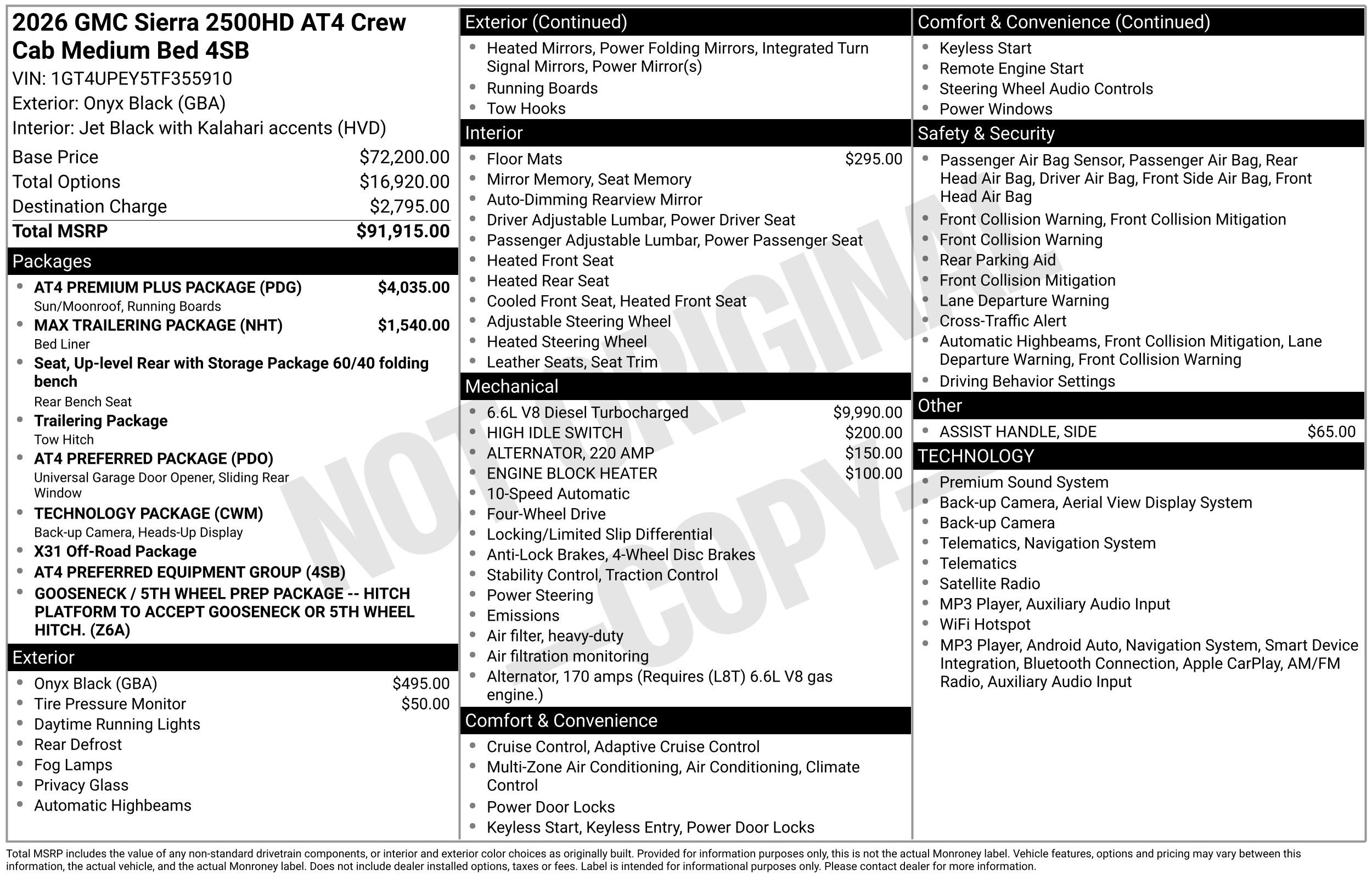 New 2026 GMC Sierra 2500 AT4 w/ AT4 Premium Plus Package AWD/4WD image 49