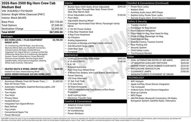 New 2026 RAM 2500 Big Horn image 32