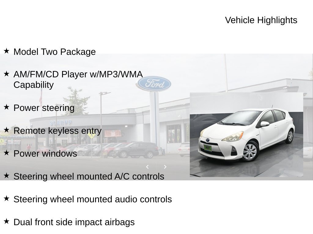Used 2013 Toyota Prius C Two FWD image 9