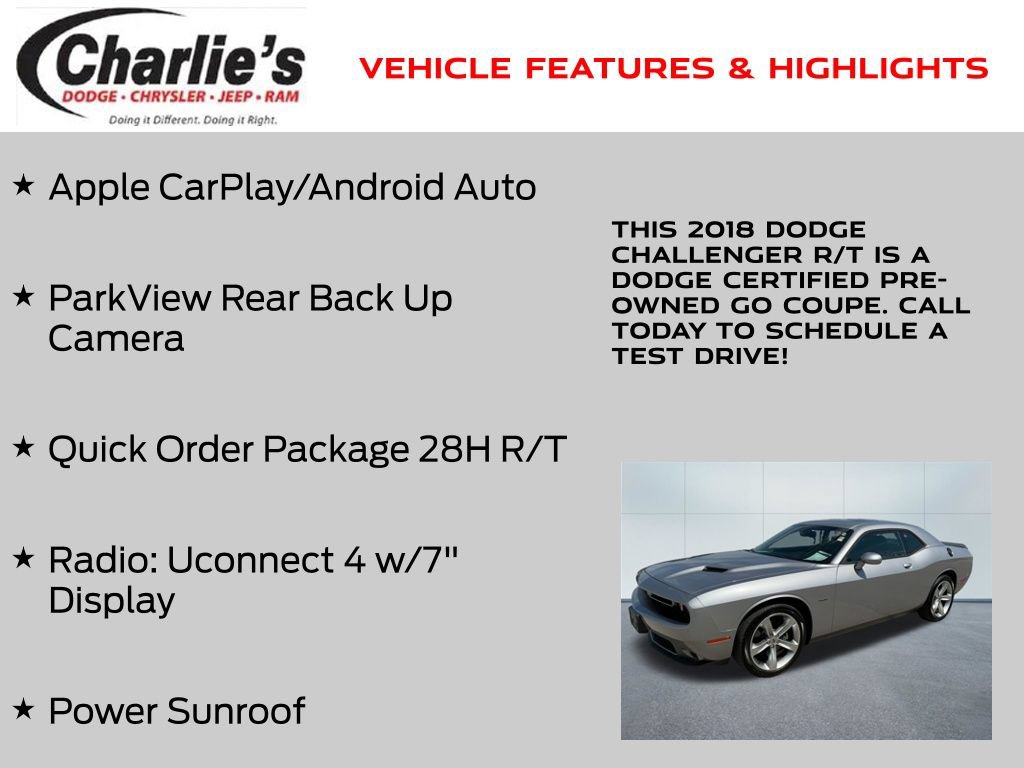 Certified 2018 Dodge Challenger R/T RWD image 7