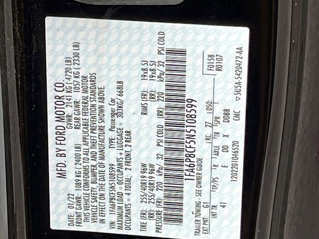 Used 2022 Ford Mustang GT Premium w/ Black Accent Package image 32