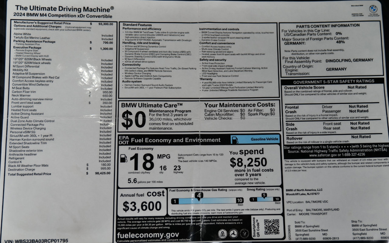 Used 2024 BMW M4 xDrive Competition w/ Executive Package image 33