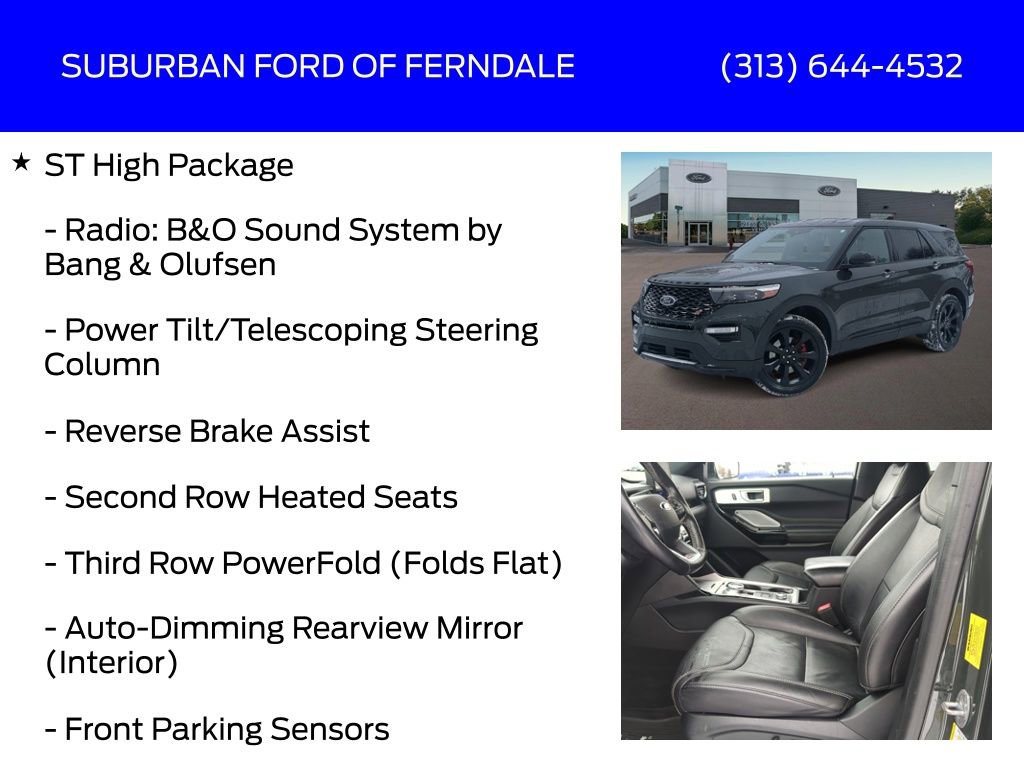 Certified 2022 Ford Explorer ST w/ Equipment Group 401A image 21