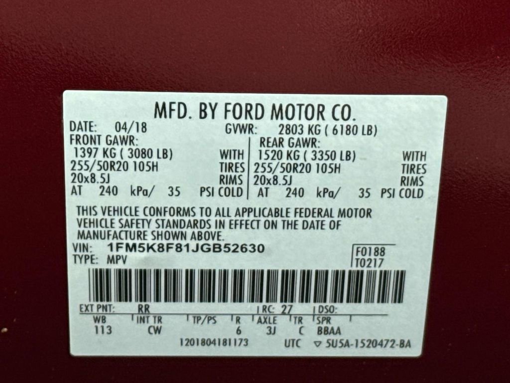 Used 2018 Ford Explorer Limited w/ Equipment Group 301A AWD/4WD image 31