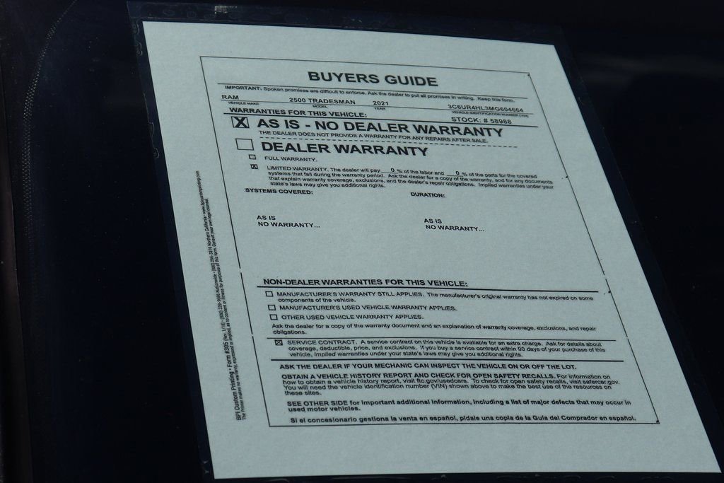 Used 2021 RAM 2500 Tradesman w/ Chrome Appearance Group image 54