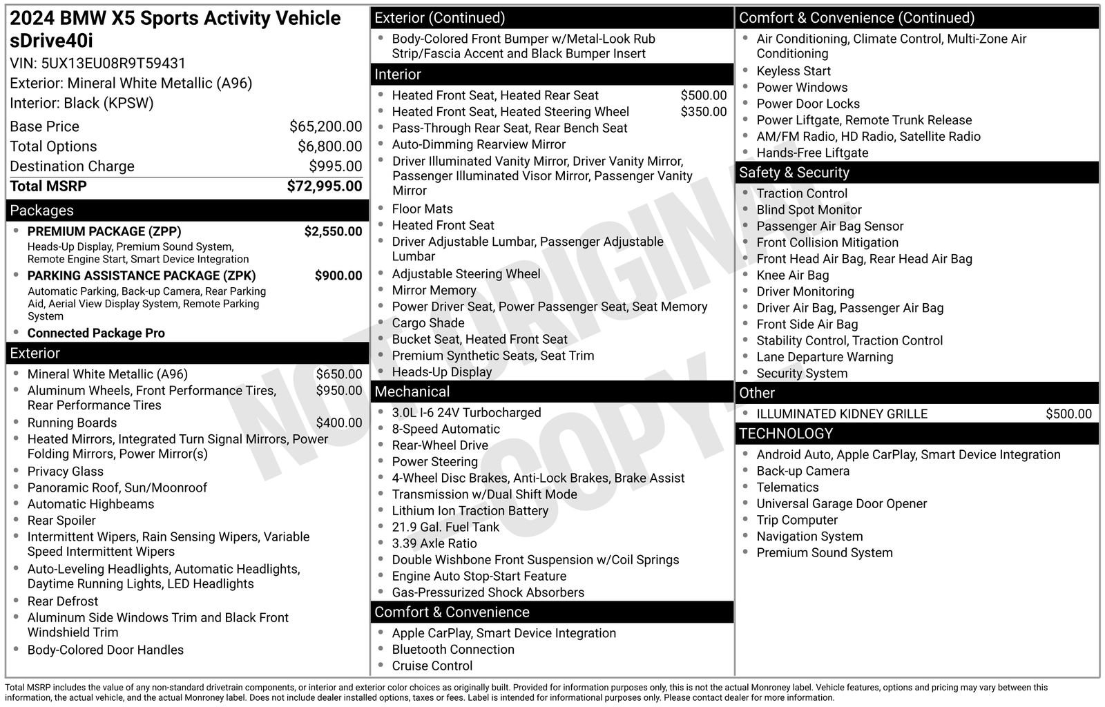 Used 2024 BMW X5 sDrive40i w/ Premium Package image 15