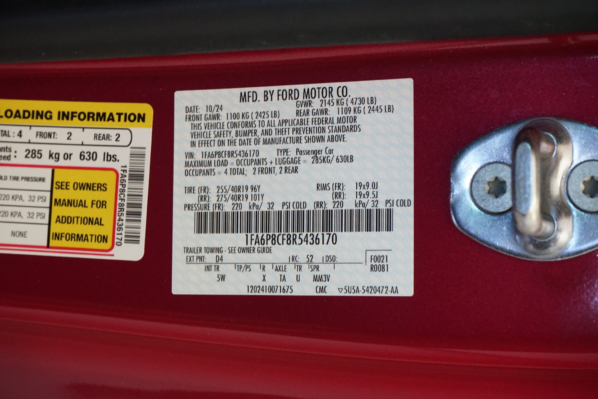 Used 2024 Ford Mustang GT Premium w/ GT Performance Package RWD image 39