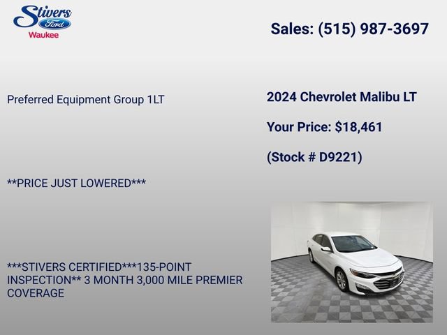 Used 2024 Chevrolet Malibu LT FWD image 8
