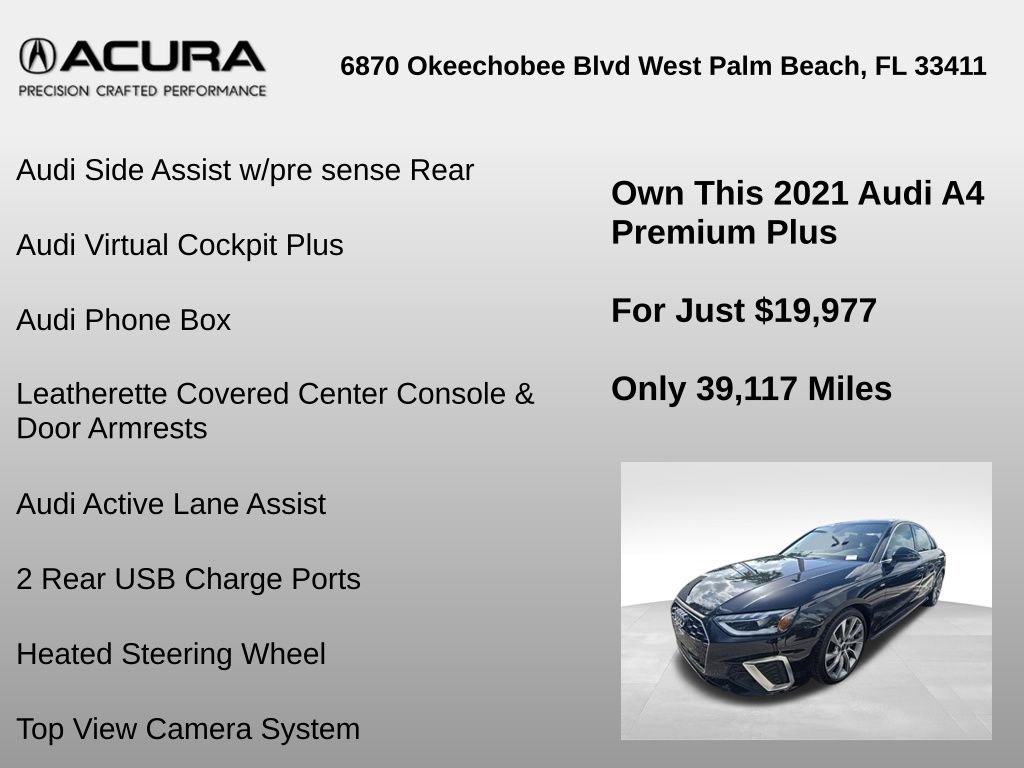 Used 2021 Audi A4 2.0T Premium Plus w/ Premium Plus Package AWD/4WD image 30