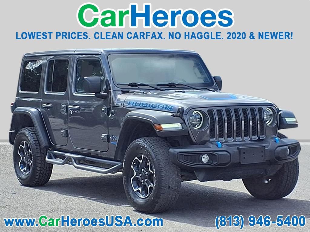 Used 2021 Jeep Wrangler Unlimited Rubicon 4xe w/ Cold Weather Group image 1