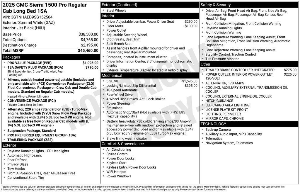 Used 2025 GMC Sierra 1500 Pro w/ Pro Value Package image 32